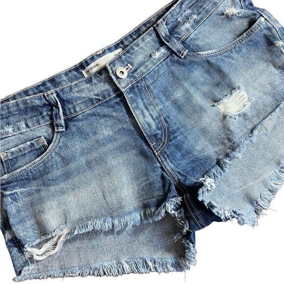 Zara Jean shorts mid rise cut off style distressed size 8 - Picture 8 of 12